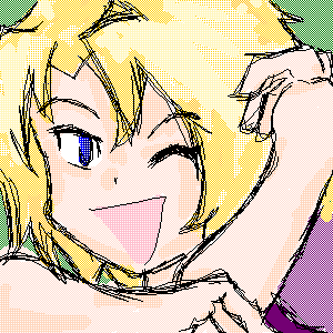 I was happy so I drew Yama-chan happy.